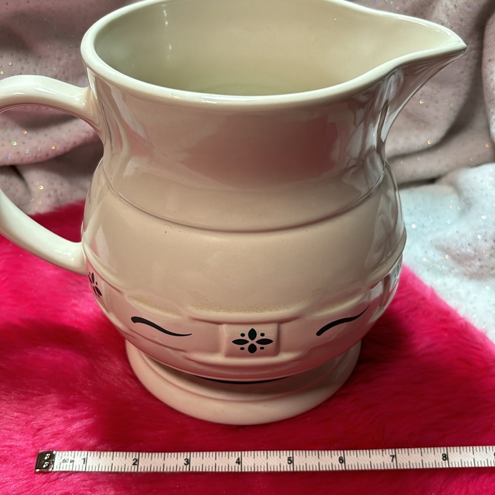 Woven Traditions Heritage Green Longaberger Large Milk Pitcher - Picture 7 of 12